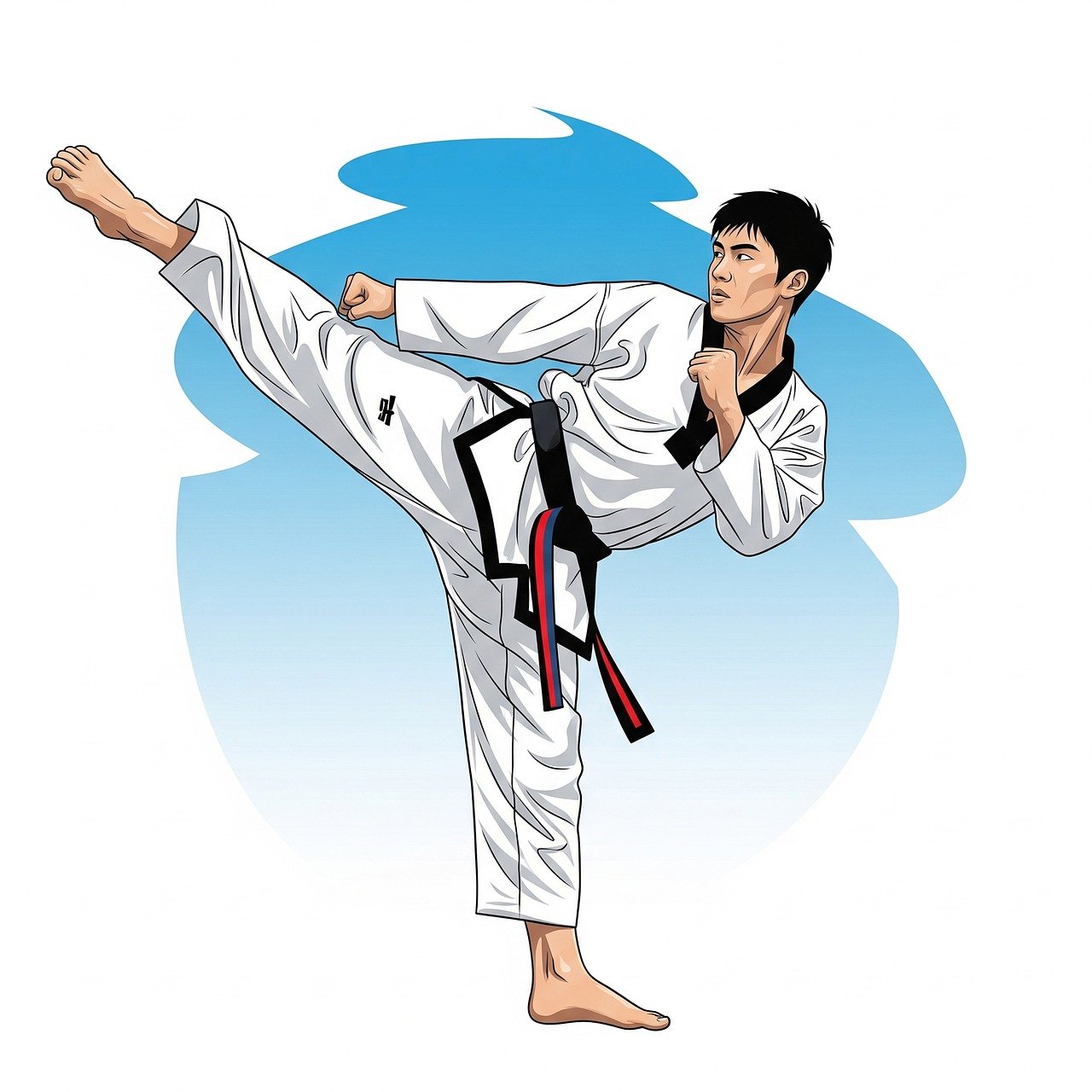 Ein Karate Kämpfer