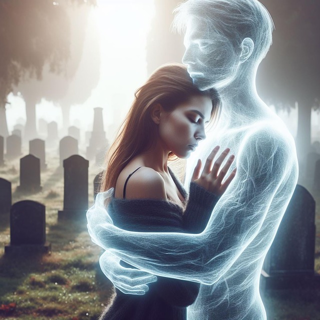 Eine Frau und ein Geist