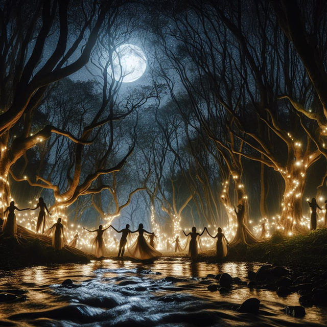 Ein Fest in einem Wald