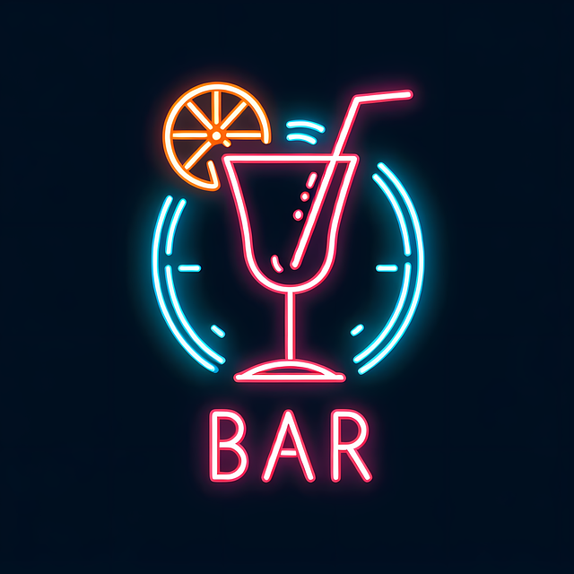 Werbeschild für eine Bar